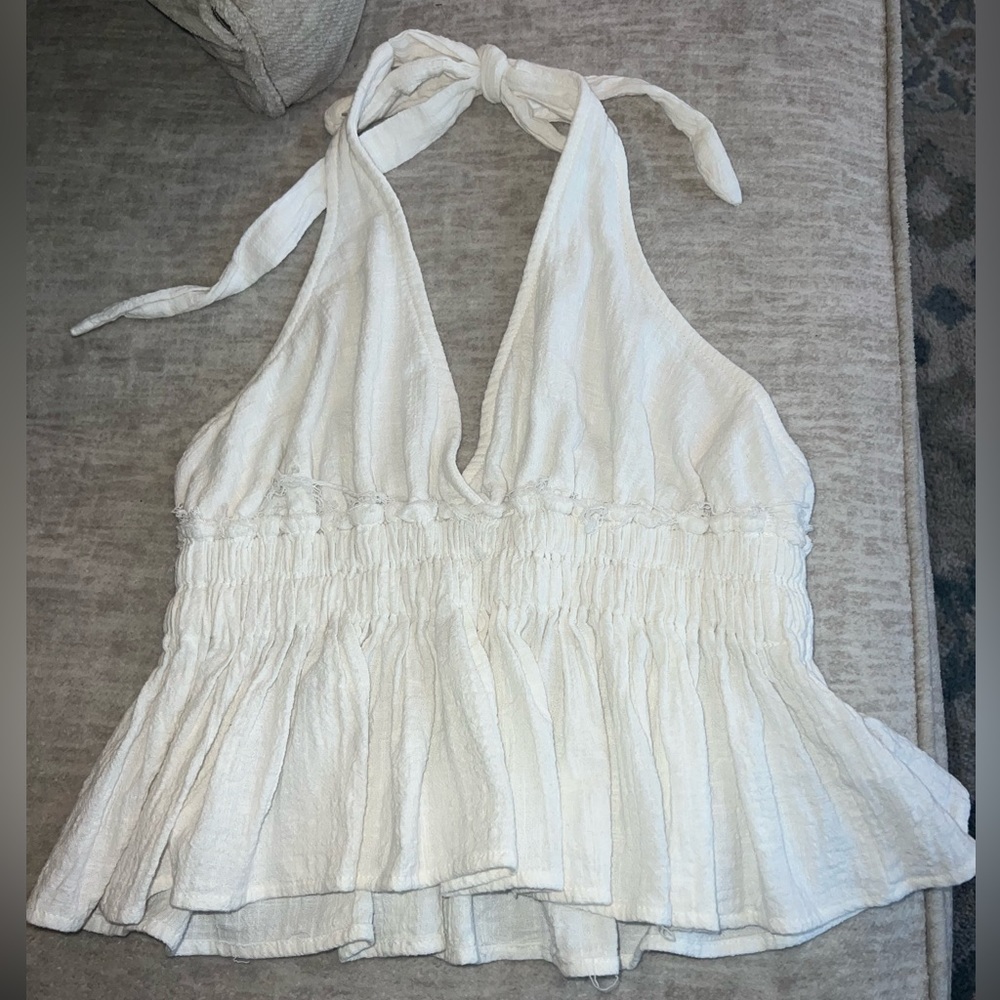 NWOT Ocean Drive White Halter Top